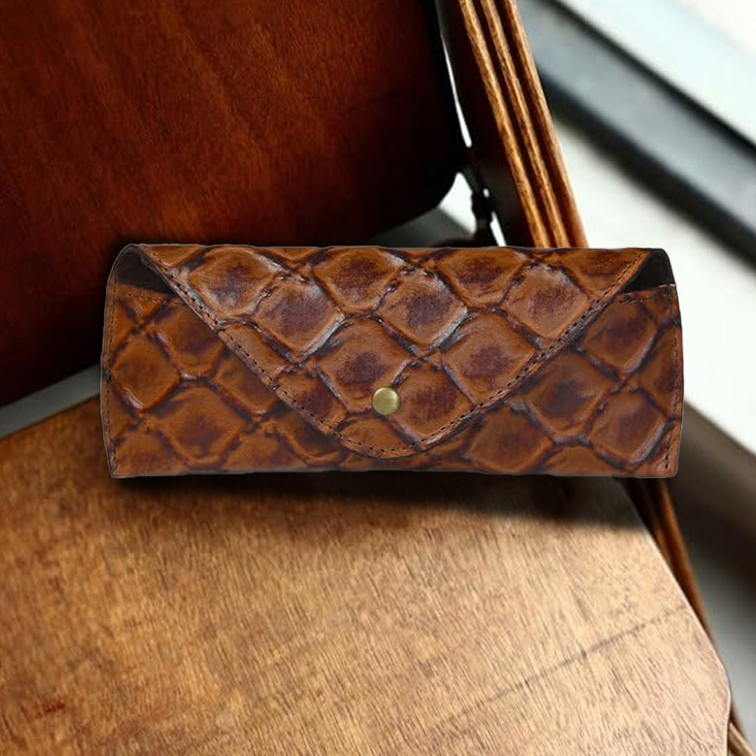 Croco Leather Sunglasses Cover