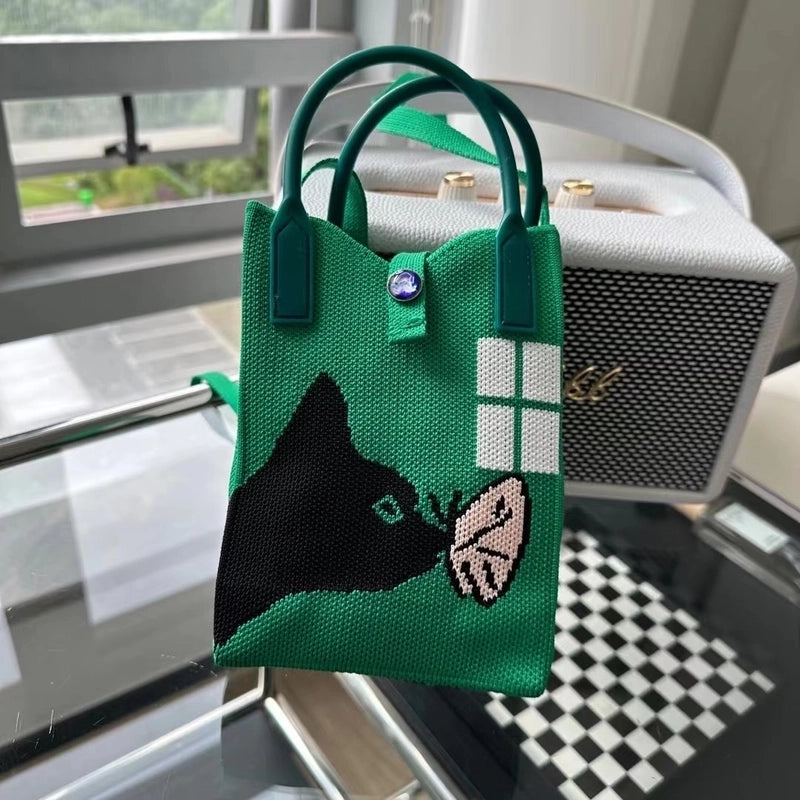 Women's Mini Polyester Geometric Floral Streetwear Square Buckle Crossbody Bag