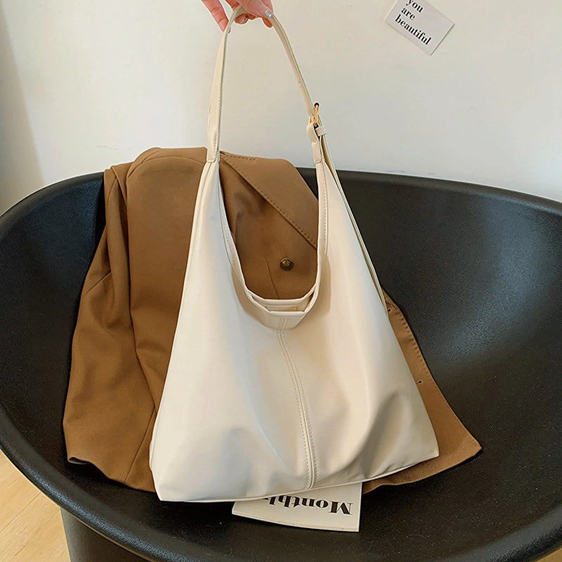 Women's Pu Leather Solid Color Streetwear Multicolor Bucket Magnetic Buckle Tote Bag