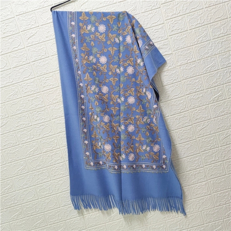 Women's Retro Ethnic Style Printing Imitation Cashmere Scarf