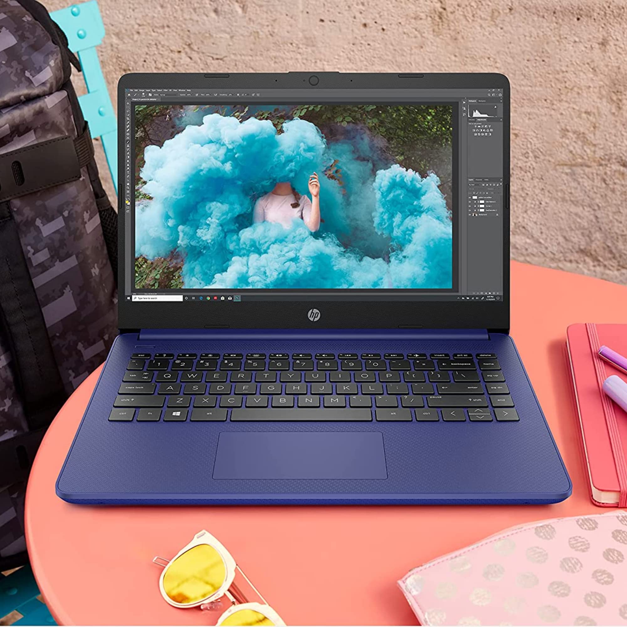 Laptop HP Stream 14 pulgadas, procesador Intel Celeron, memoria de 8 GB, almacenamiento eMMC de 64 GB, carga rápida, HDMI, batería dura hasta 11 horas, Office 365 1 año, Win11 S, microfibra