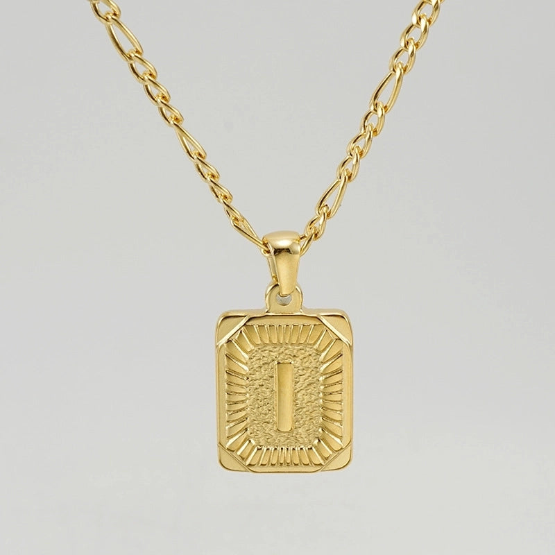 Fashion Letter Titanium Steel Plating Pendant Necklace 1 Piece
