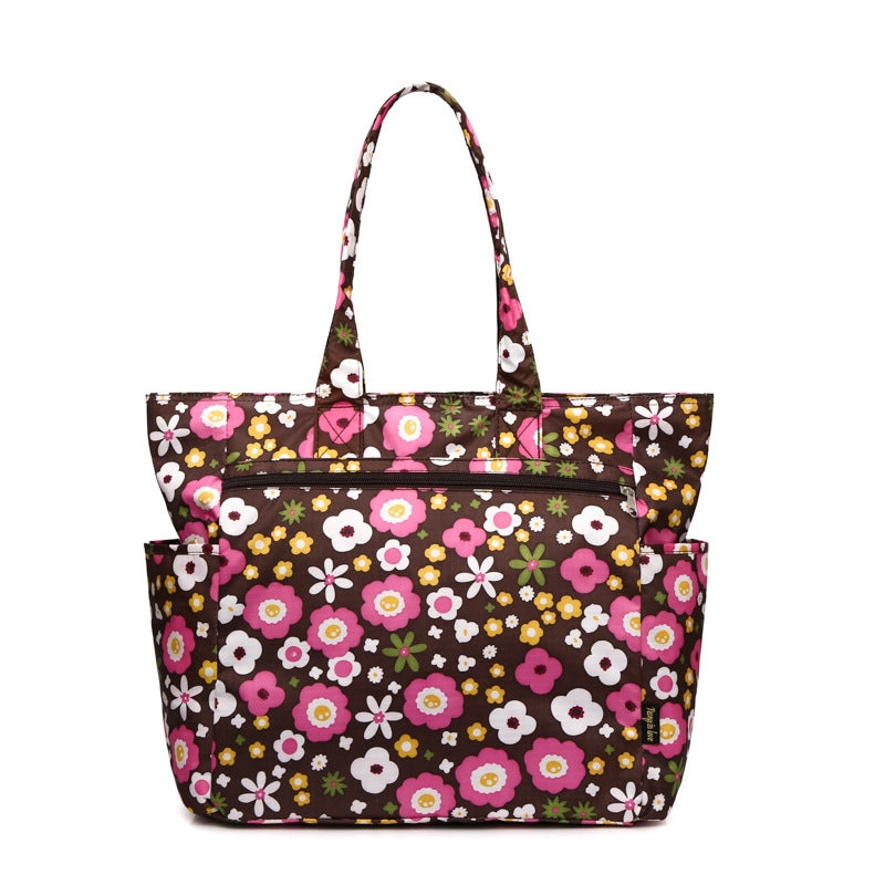 Women's Large Canvas Oxford Cloth Printing Vintage Style Classic Style Square Zipper Shoulder Bag