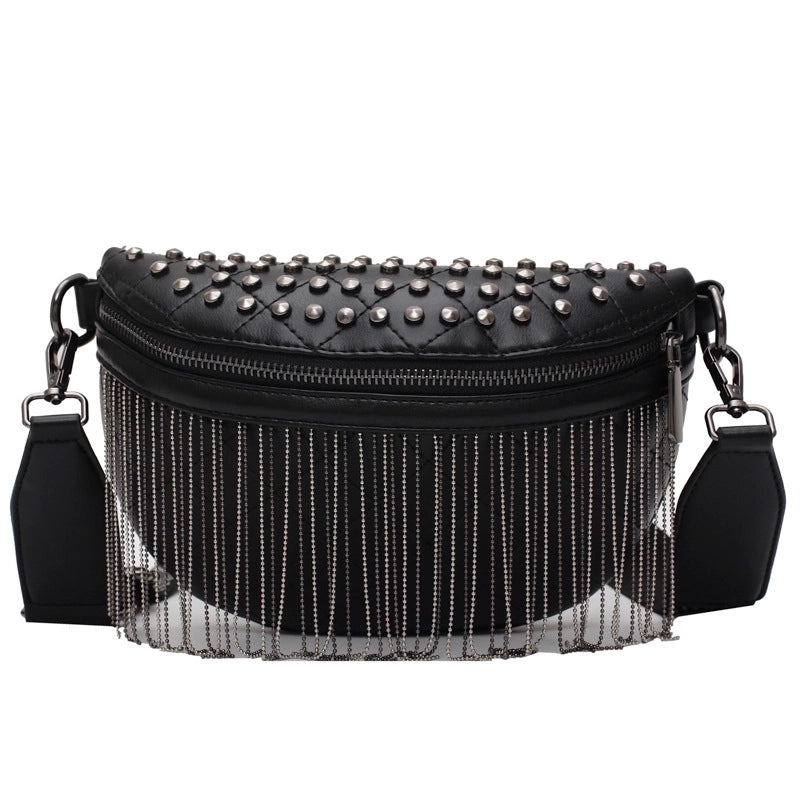 Women's Streetwear Stripe Pu Leather Waist Bags