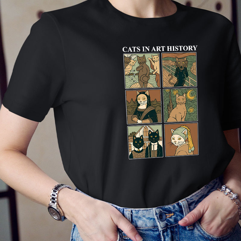 Cat In Art History Teacher T-Shirt