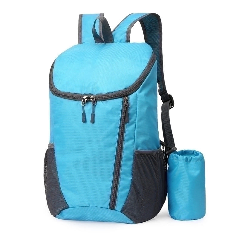 Sports Solid Color Square Zipper Functional Backpack