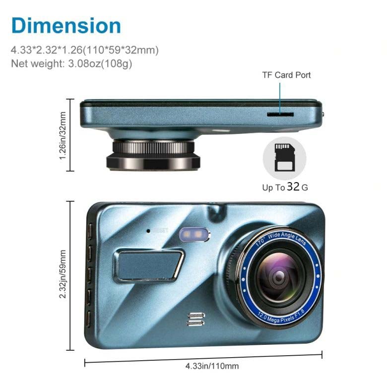 🚗2023 3rd generation dash cam (View angle and LED lights)