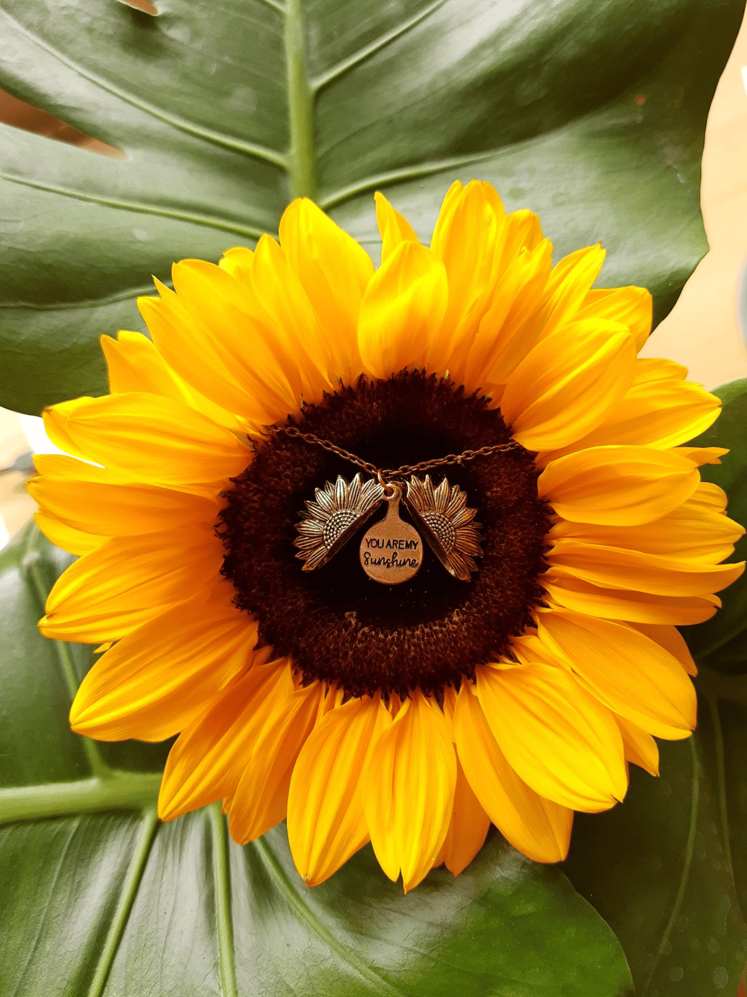 🔥🌞You Are My Sunshine Sunflower Necklace🌻(Double-sided engraving)