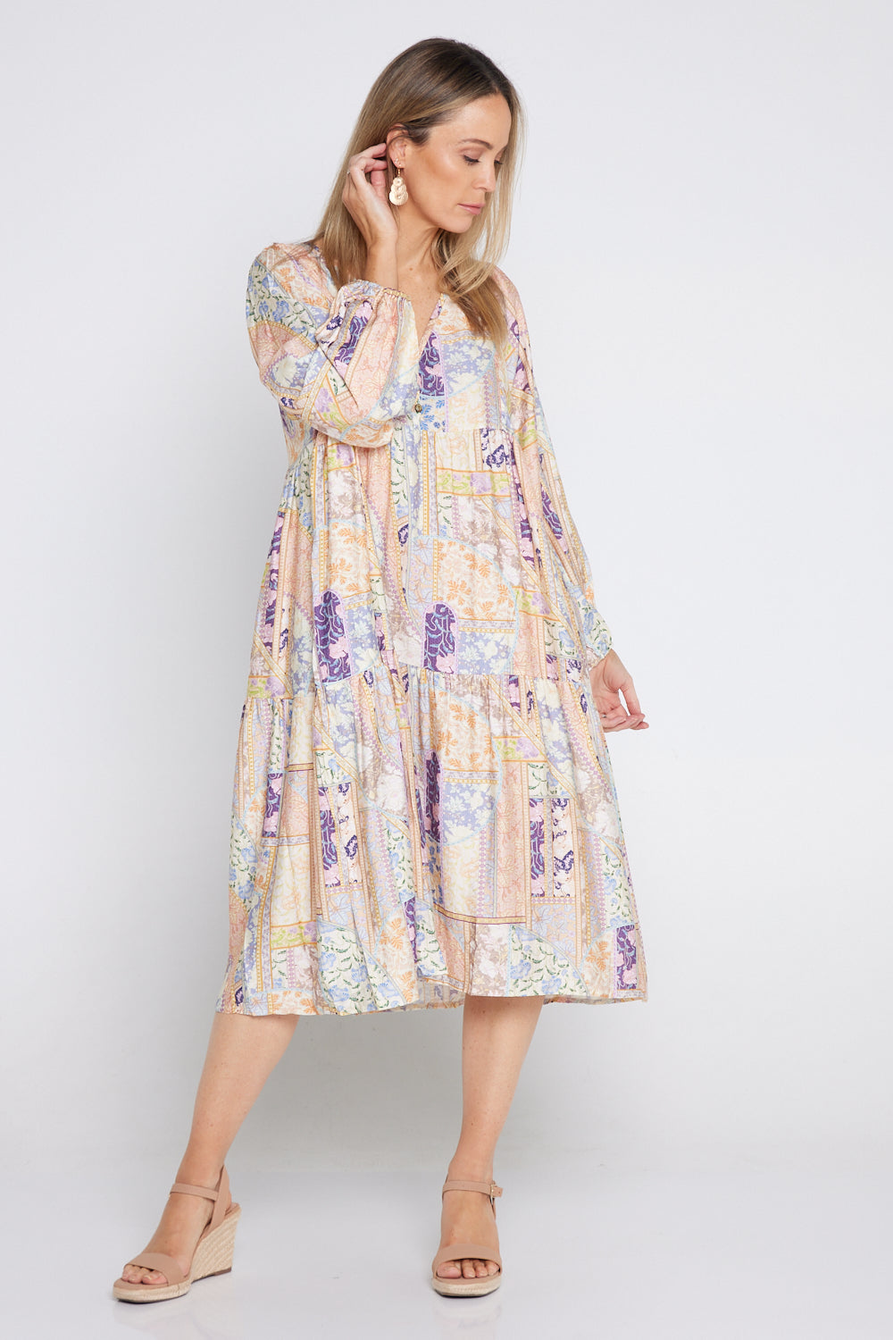 Carissa Dress - Dawn Floral Patchwork