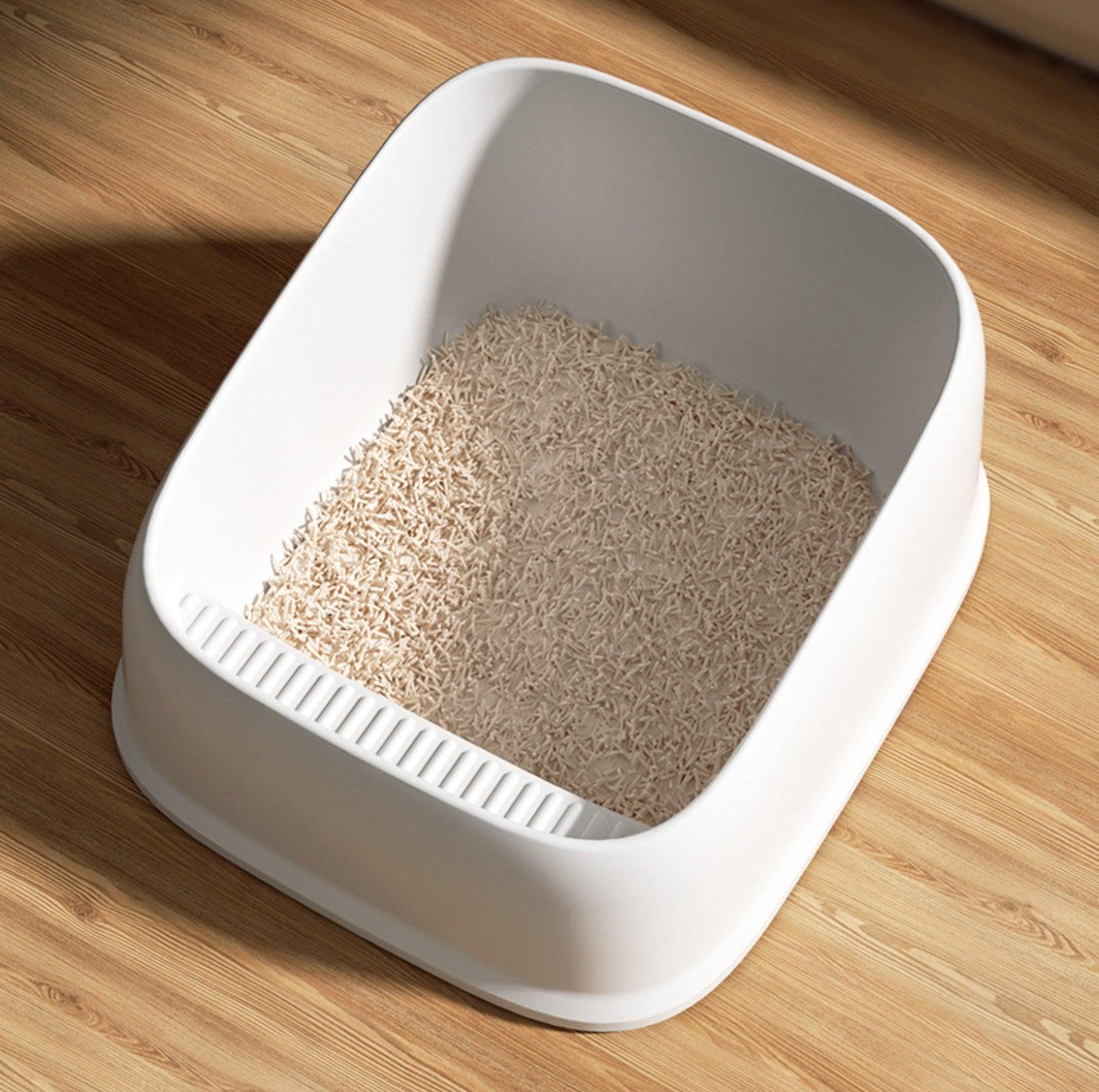 Open Cheese Toast Cat Litter Box with Large Capacity