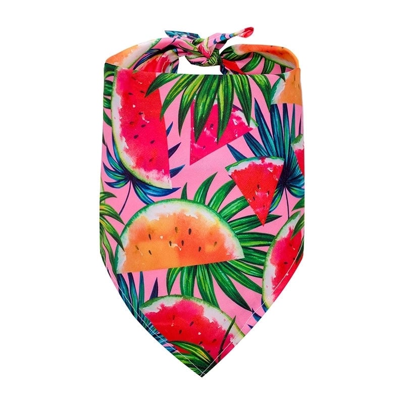 Pet Triangular Scarf Summer Fruit Series Dog Saliva Towel Large. Medium And Small Pets Bib Hot