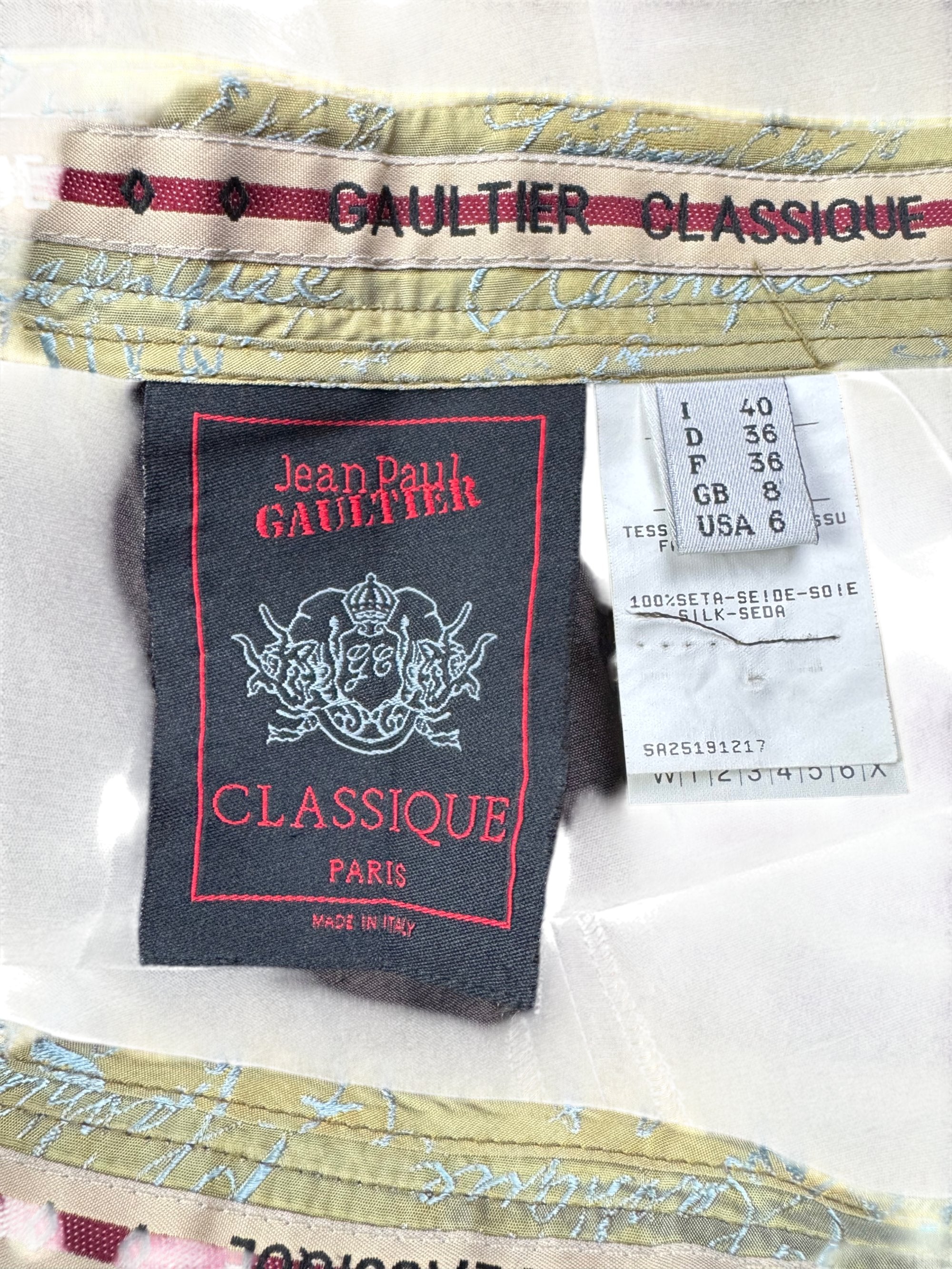 1990s Jean Paul Gaultier Brown Silk Straight Leg Trousers