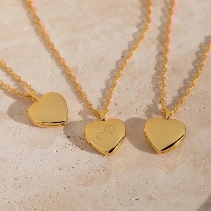 Casual Vintage Style Classic Style Heart Shape 304 Stainless Steel 18K Gold Plated Plating Stainless Steel Necklaces