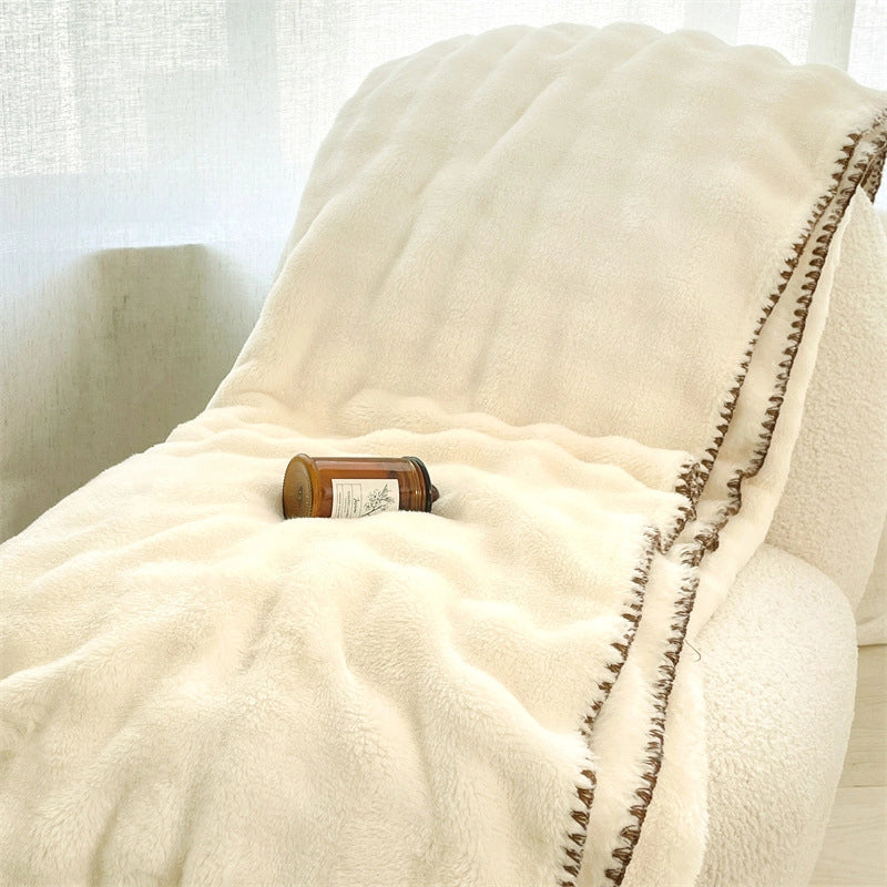 Casual Solid Color Polyester Blanket Couch & Sofa Decor