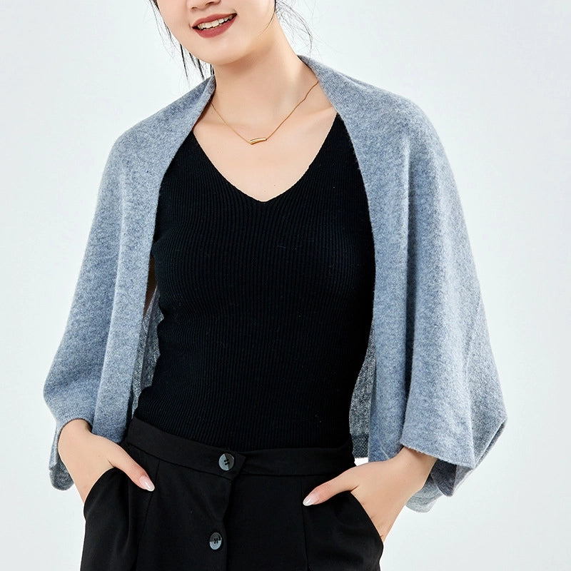 Cashmere Shawl Scarf Women's Autumn And Winter Warm Scarf Outer Sweater Knitted Cardigan Sweater Coat Top