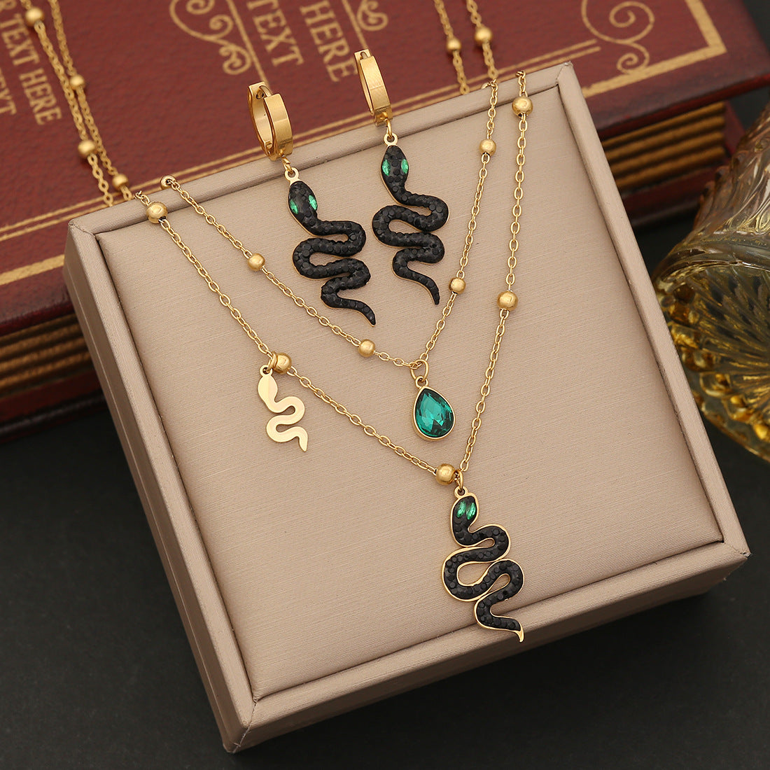 Expressive Snake Stainless Steel Electroplating Necklaces