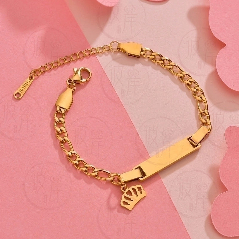 Minimalist Geometric 201 Stainless Steel 18K Gold Plated Stainless Steel Bracelets In Bulk