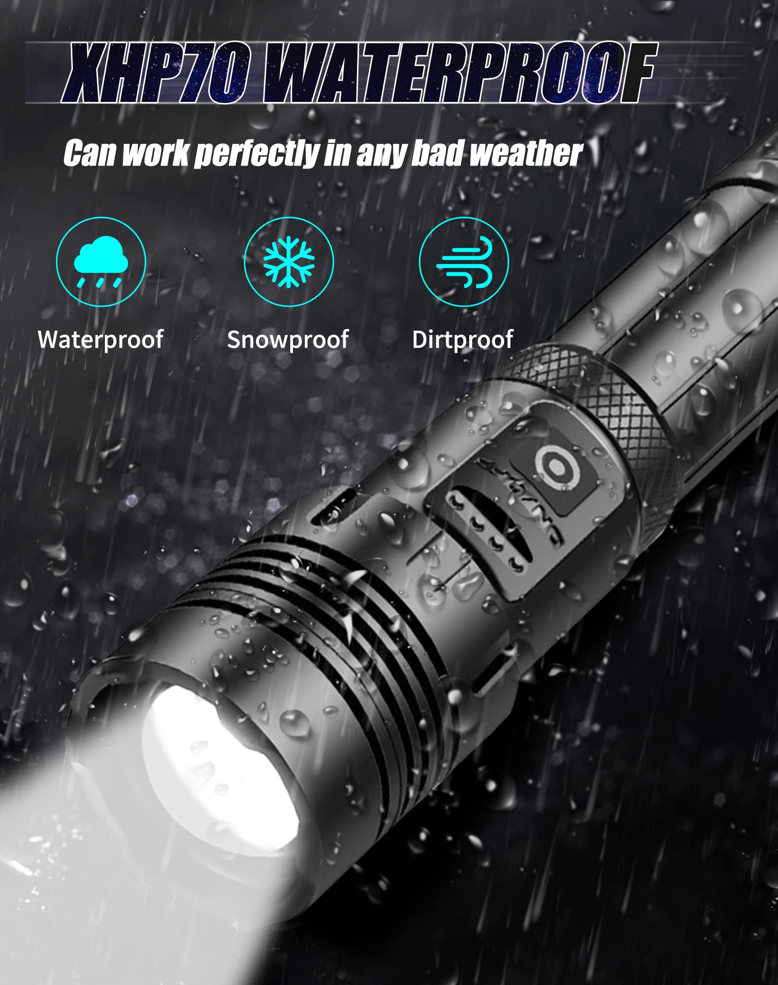 🎁🏠LED Rechargeable Tactical Laser Flashlight