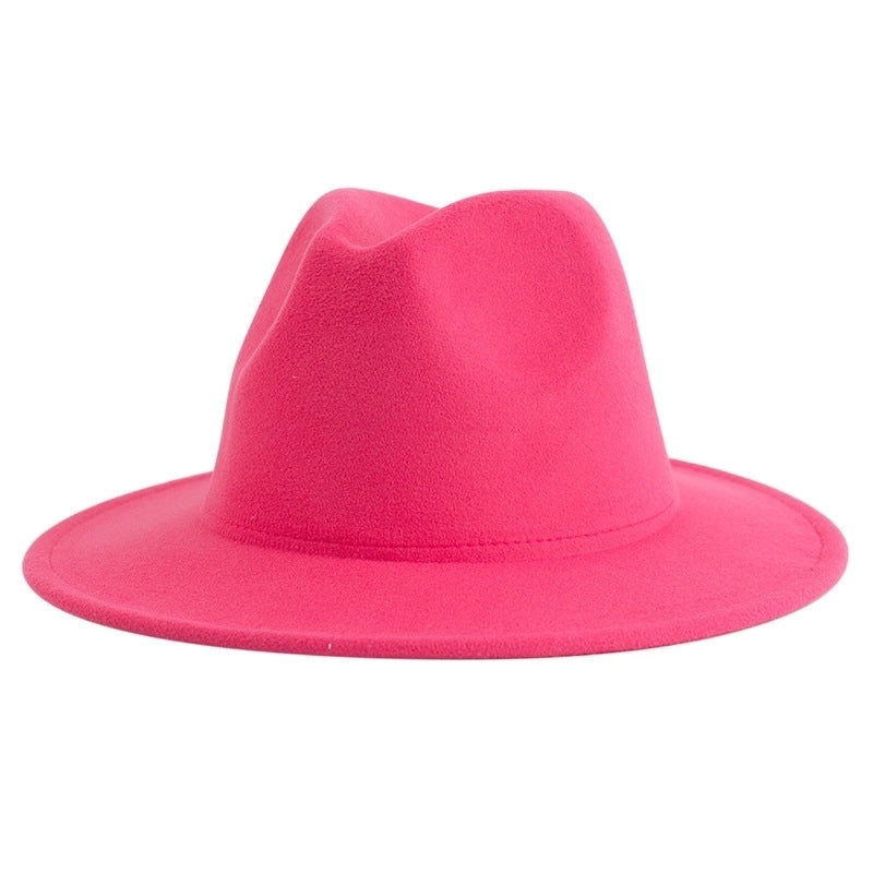 British Style Jazz Hat Big Brim Retro Soft Felt Hat Women's Fashion Autumn And Winter Warm Gentleman Hat Top Hat