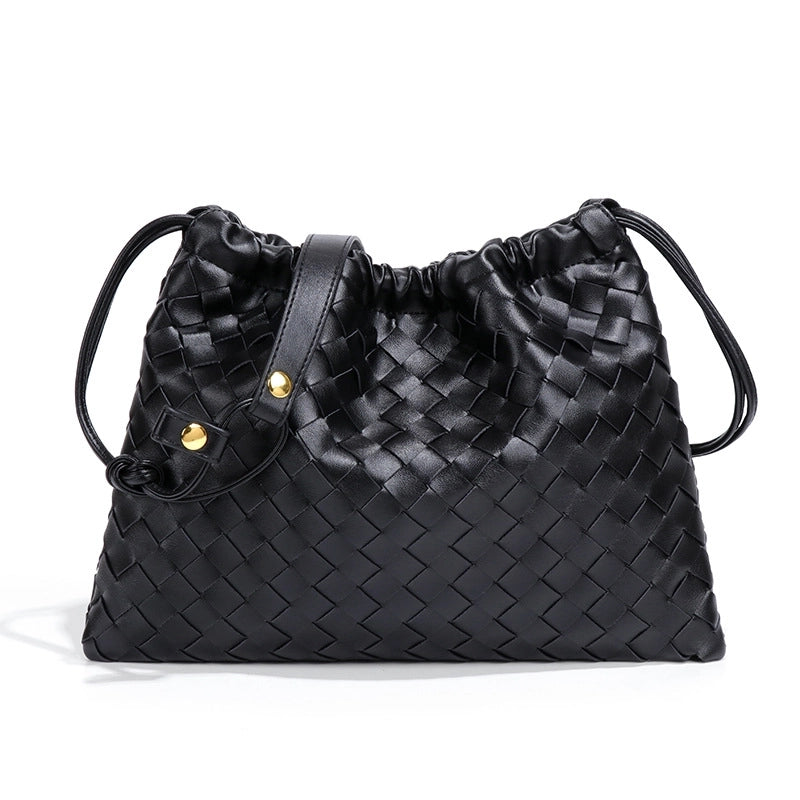 Women's Small Pu Leather Solid Color Vintage Style Classic Style Square String Shoulder Bag