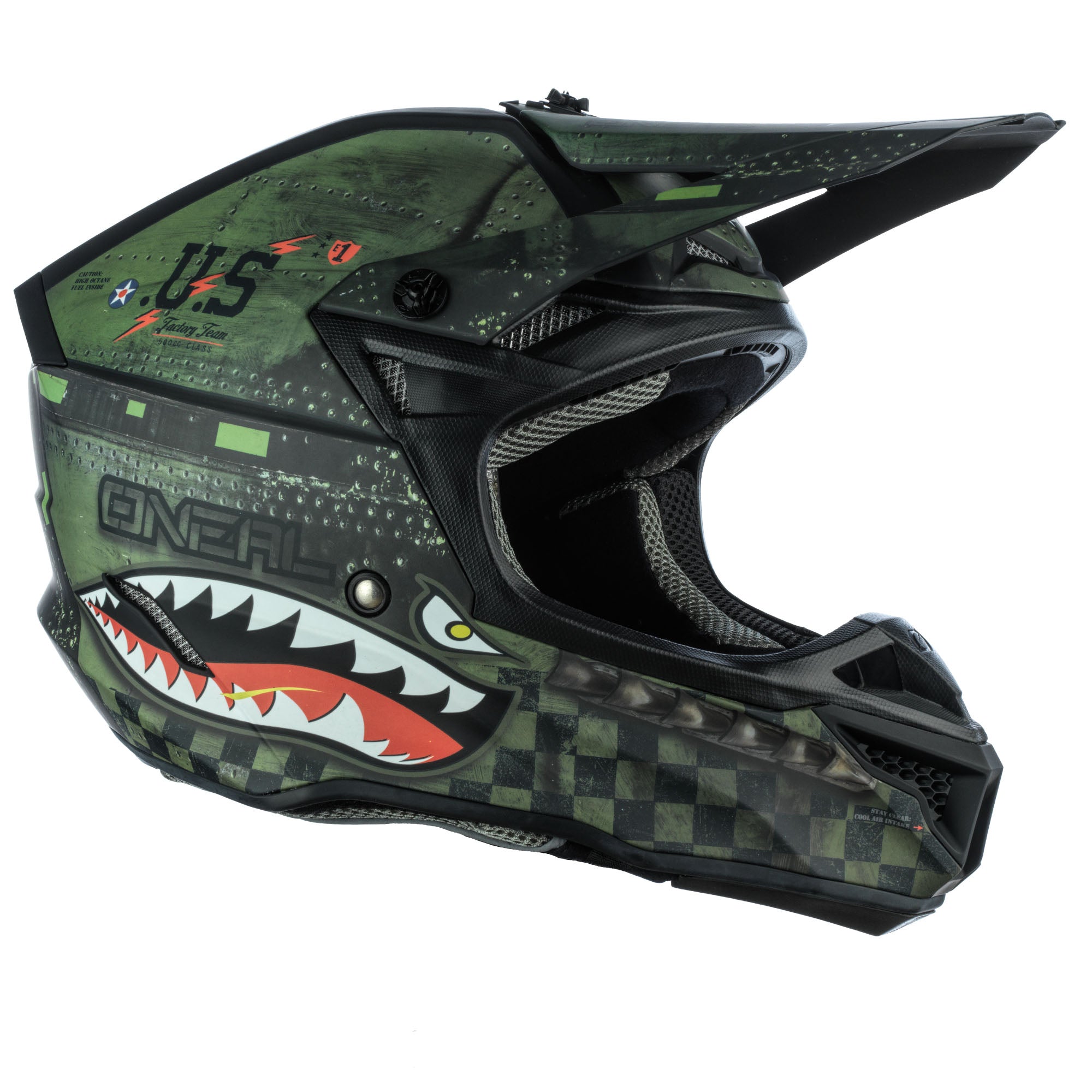 5 SRS Warhawk Helmet Black/Green