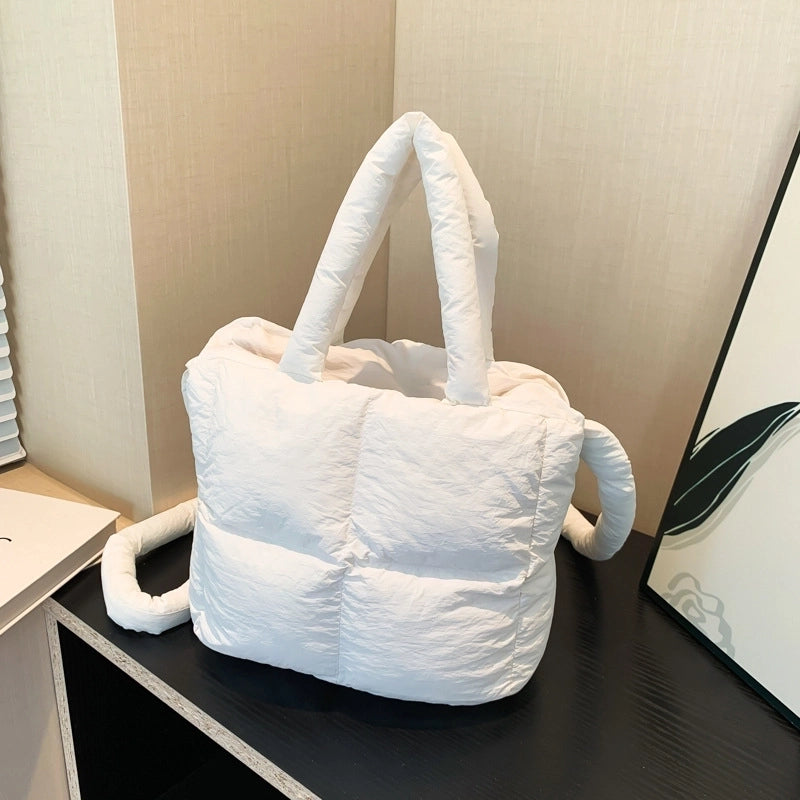 Women's Medium Oxford Cloth Solid Color Classic Style Square Zipper Handbag Crossbody Bag