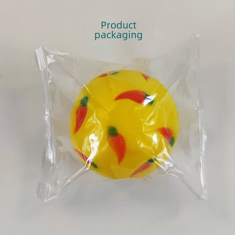 Dog Leakage Ball Toy Hamster Rabbit Slow Feeding Toy Ball Carrot Pattern Enhance Pet Appetite