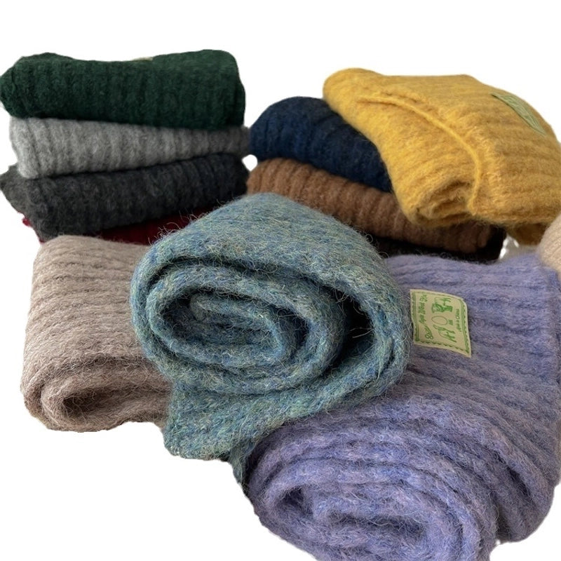 Women's Elegant Solid Color Knit Scarf
