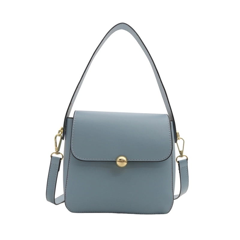 Women's Pu Leather Solid Color Streetwear Flip Cover Crossbody Bag