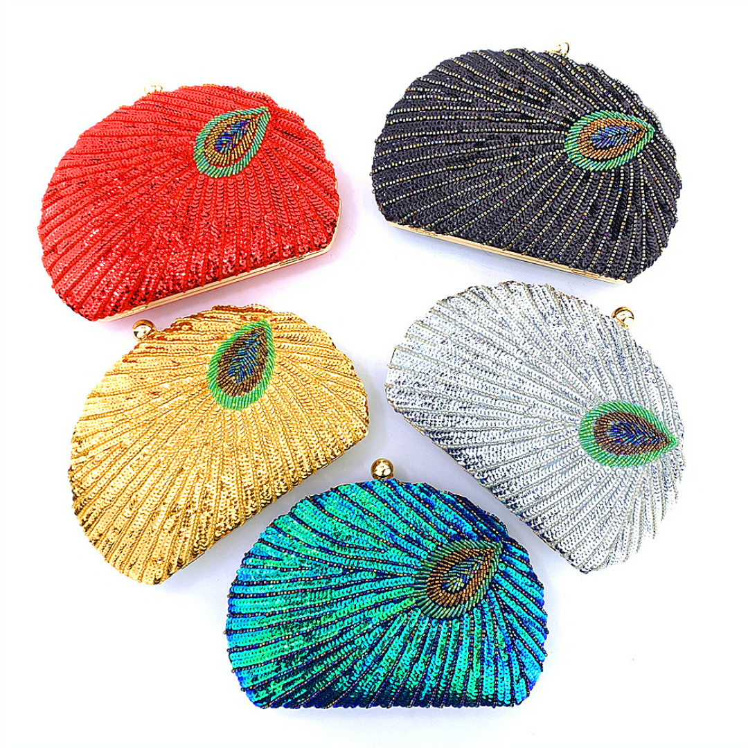 Retro Beaded Embroidery Evening Clutch Bag