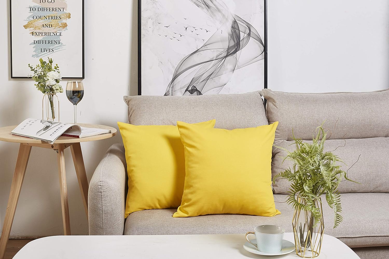 Ochre-Cushion Covers Pack of Two