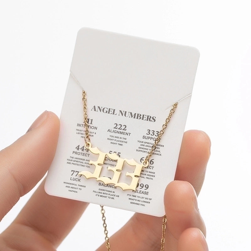 Retro Letter 201 Stainless Steel 18K Gold Plated Plating Stainless Steel Necklaces