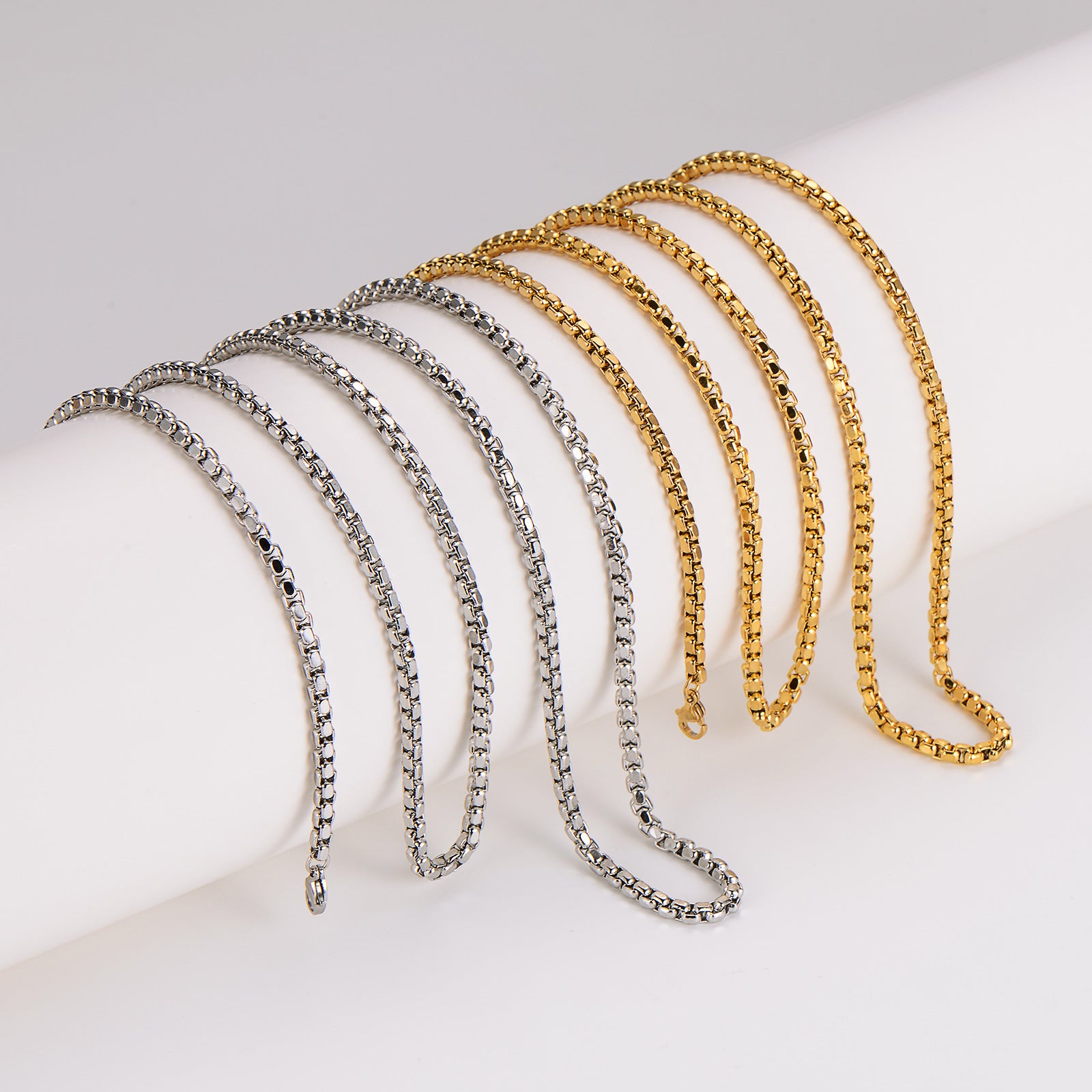 Aml Simple Street Personality Square Pearl Chain Batch Corner Trend Fashion Handmade Chain