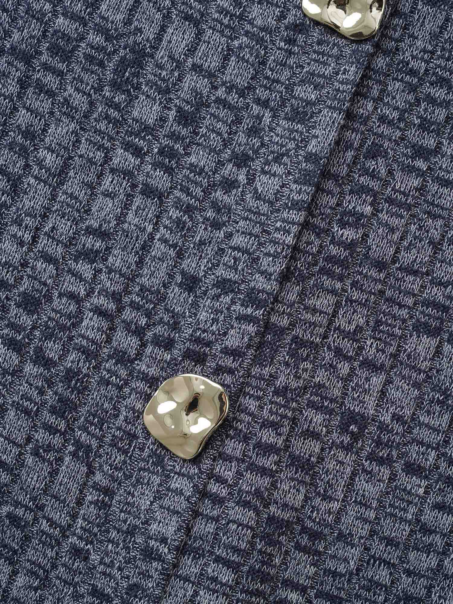 Textured Buckle Detail Split Hem Dress