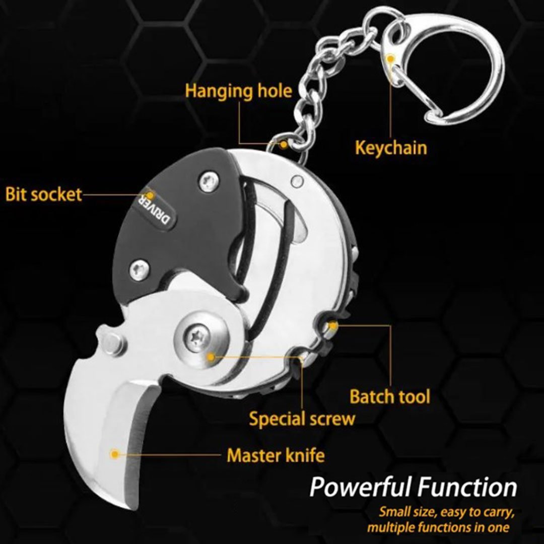 7 in 1 Multifunctional Coin Keychain Screwdriver