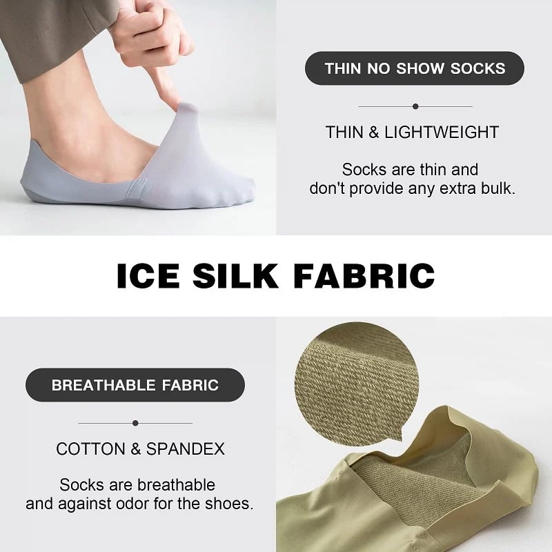 ✨Last day sale 49% off✨Non-slip Invisible Ice Silk Socks(The discount will take effect at payment)