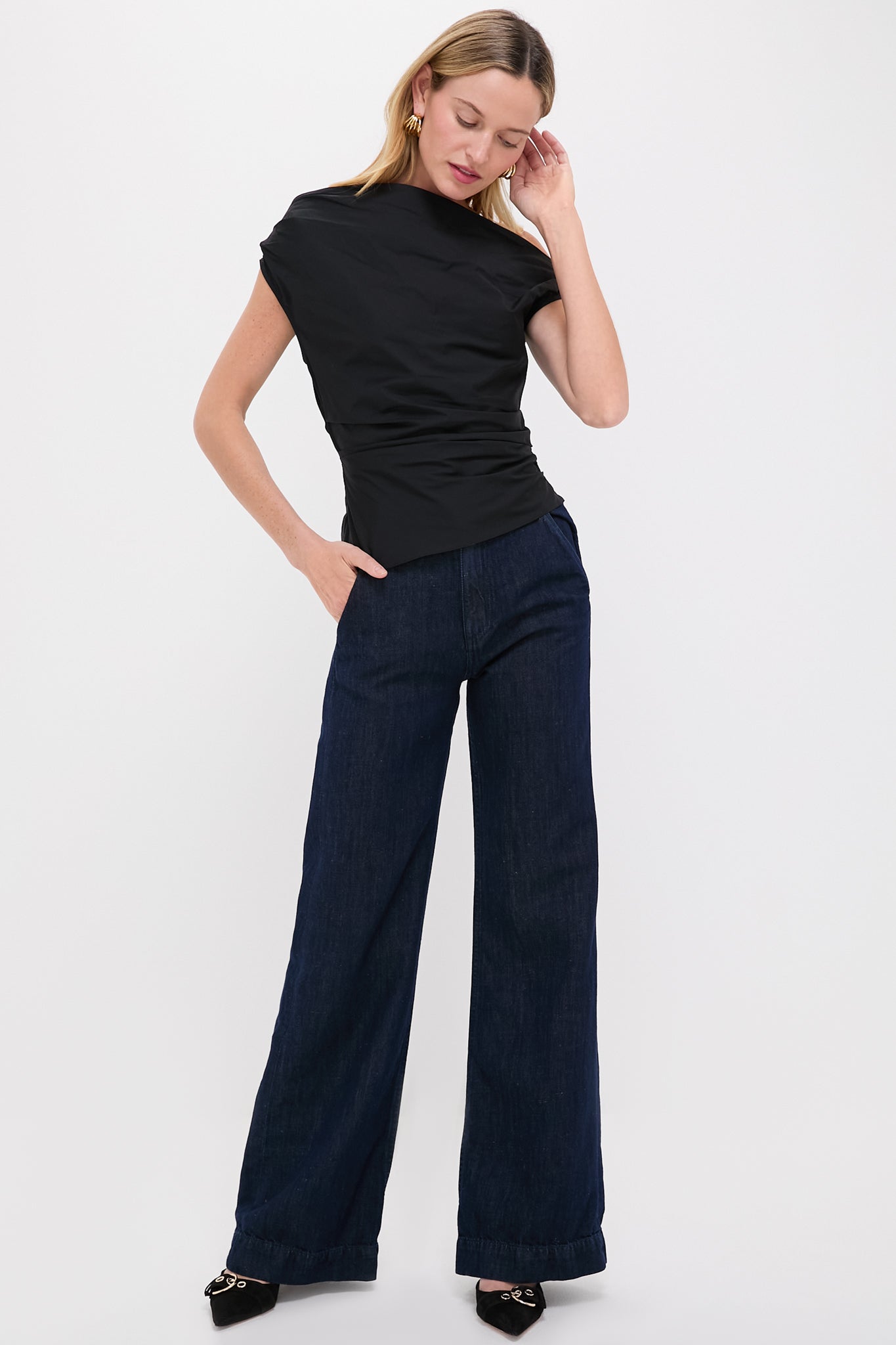 Indigo Linen Denim Trouser