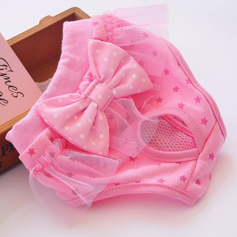Fashion Cotton Stripe Bow Knot Pet Clothing 1 Piece