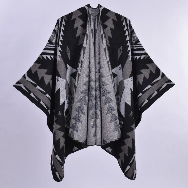 Women's Retro Ethnic Style Color Block Polyester Acrylic Scarf