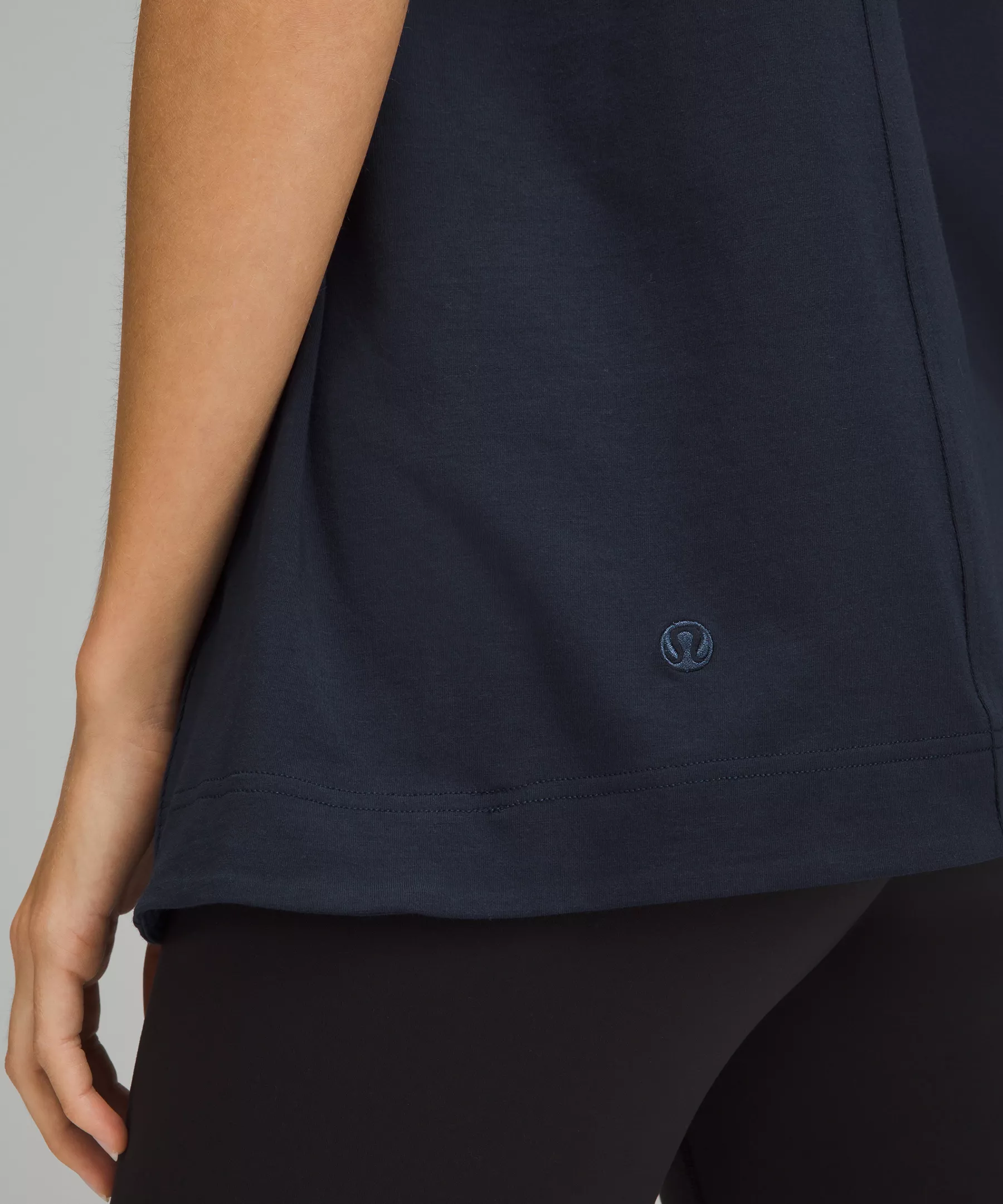 Long Cotton Crewneck Tank Top