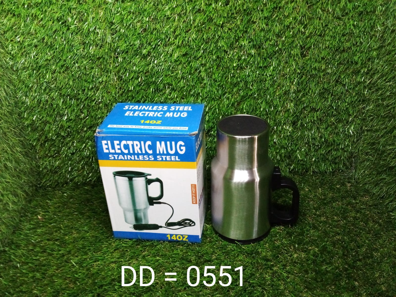 12V Car Charging Electric Kettle Mug (Silver)