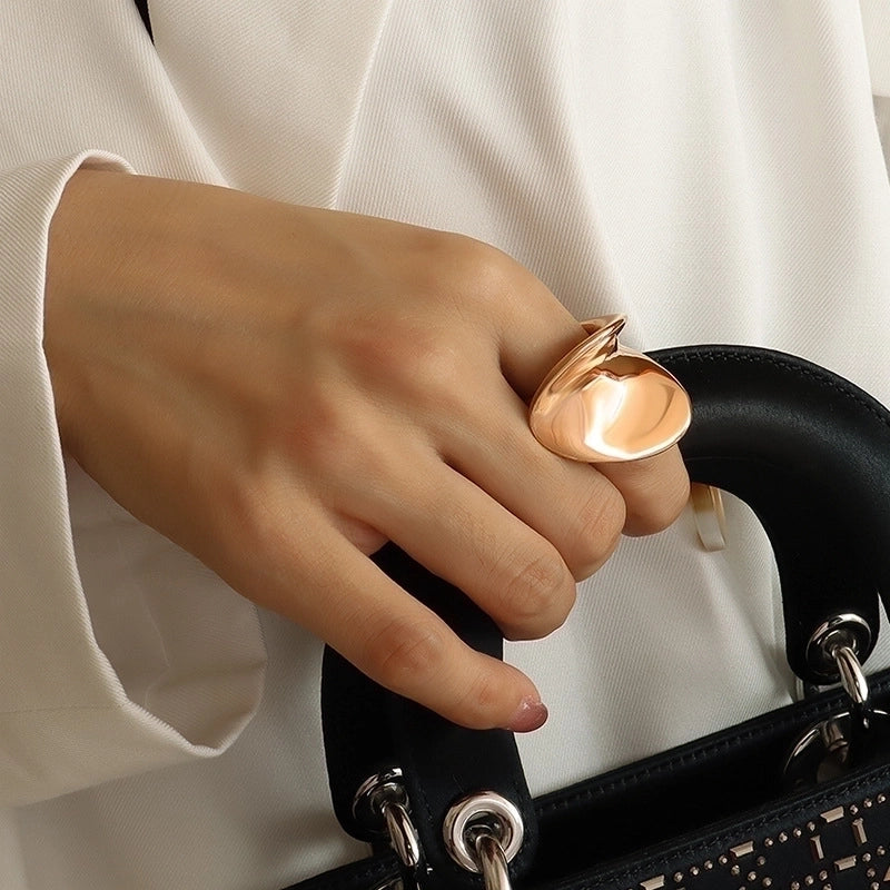 Fashion Geometric Titanium Steel Plating No Inlaid