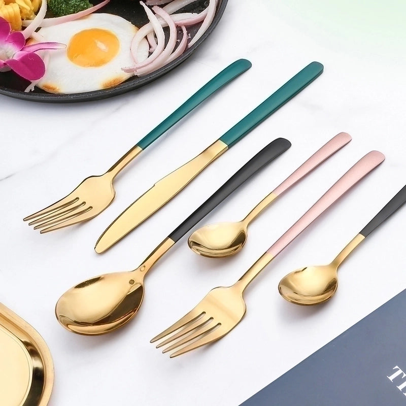Casual Solid Color Stainless Steel Tableware