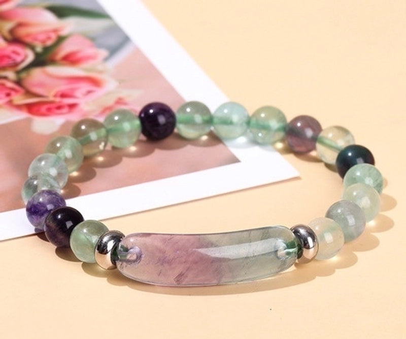 Minimalist Geometric Stainless Steel Natural Stone Polishing Bracelets