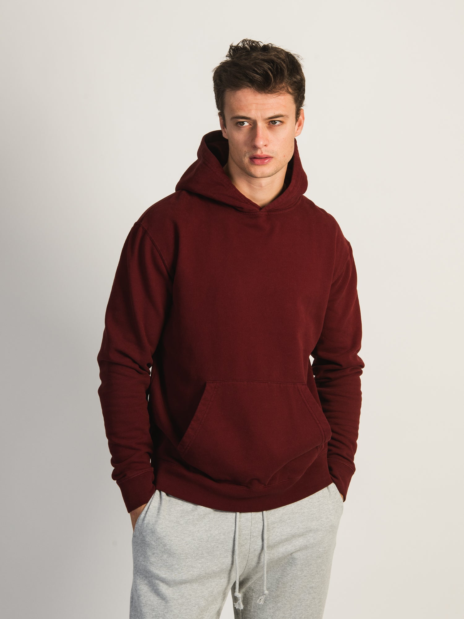 KOLBY PARKER VINTAGE WASH HOODIE - BURGUNDY