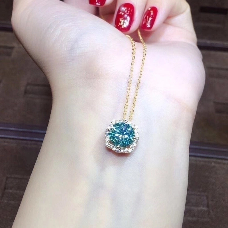 Copper Diamond Geometric Flower Artificial Gemstones Crystal Jewelry Sets