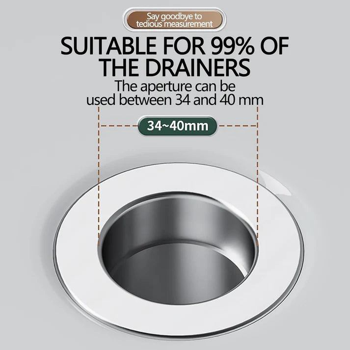 2-IN-1 POP-UP SINK PLUG WITH HAIR CONTAINER (2 PIECES)
