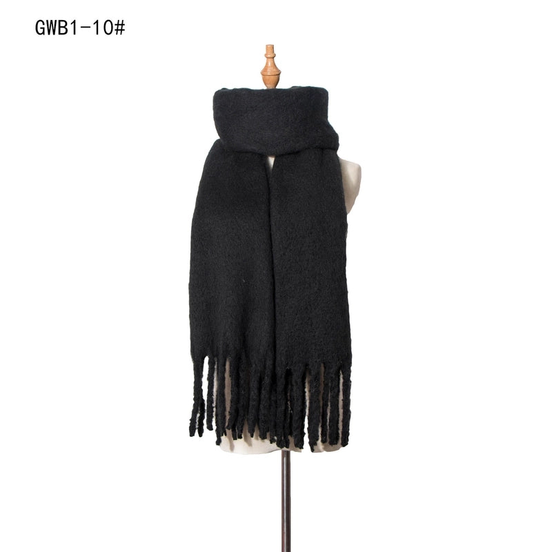 Women's Vintage Style Solid Color Polyester Scarf