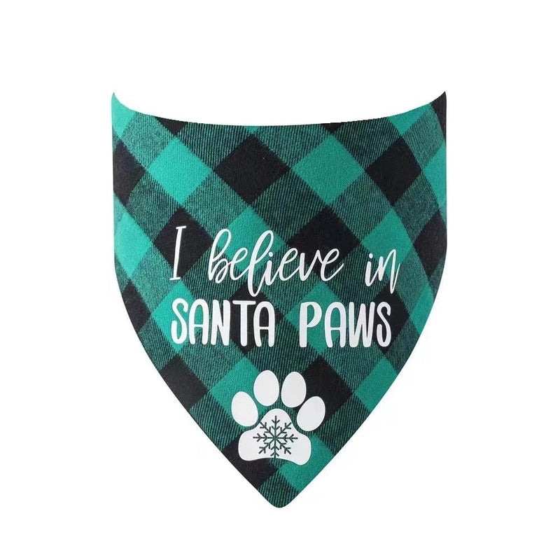British Style Polyester Christmas Lattice Pet Saliva Towel