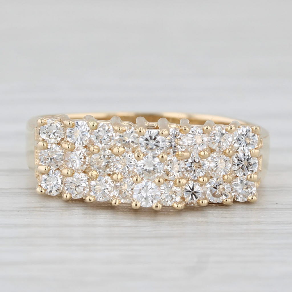 0.80ctw Tiered Diamond Ring 18k Yellow Gold Size 6.75 Stackable